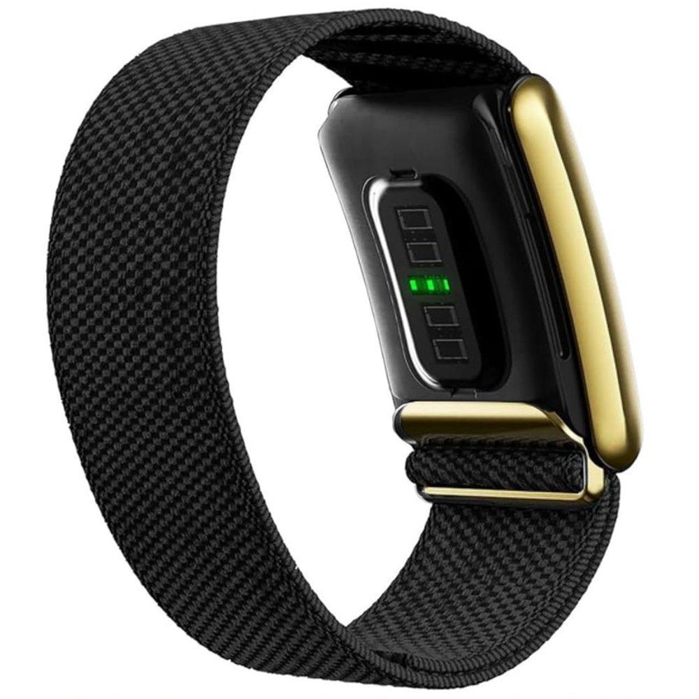Suitable for WHOOP 1.1/Whoop MG Wristband Strap Nylon Woven Elastic Sports Breathable Replacement Strap Gold Metal Frame