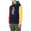 Polo Ralph Lauren FW22 Color Block Cartoon Bear Print Loose Fit Straight Leg Hooded Long Sleeve Sweatshirt Men sweatshirt Blue 710853351-003
