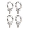 4pcs M6 Metric Thread Lifting Eye Bolts Durable Threaded Eyebolts  Heavy Duty Lifting