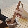 Black Walnut Coffee Stirrer Long Handle Outdoor Camping Pour-over Coffee Stirring Bar Portable Heavy Duty Wooden Mixer Stick Coffee Accessories
