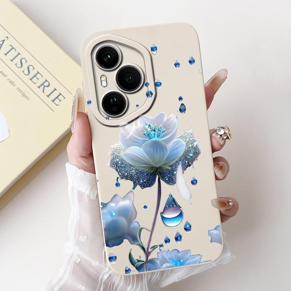 For Honor 400 Pro Honor400 Beautiful Bow Rose Painting Phone Case For Honor 400 400Pro 5G Soft Silicone Cases