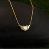 18K Gold-Plated Heart Pendant Clavicle Necklace with Zircon