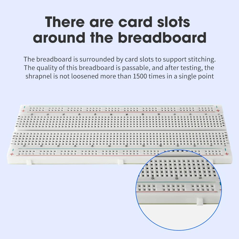 Breadboard 830 Point Circuit Boards Solderless Universal Experiment Boards Spliceable for Circuit Assembly and Commissioning