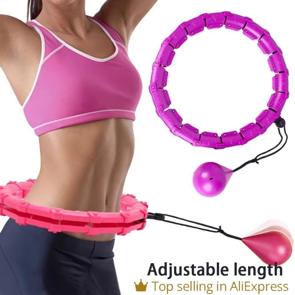 24 Knots Fitness Hoop Detachable Abdominal Workout Equipment Weighted Exercise Hoop  for Women/Men