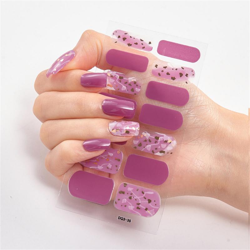 Pegatinas de Uñas de Cobertura Completa Esmalte de Uñas de Moda Decoración de Uñas Brillo Espumoso Autoadhesivas Manicura Diseñador Pegatina de Arte de Uñas