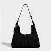 2025 Fall/Winter New Handmade Woven Women's Bag, Single Shoulder Underarm Crossbody Bag, Suede Casual Large Tote Handbag