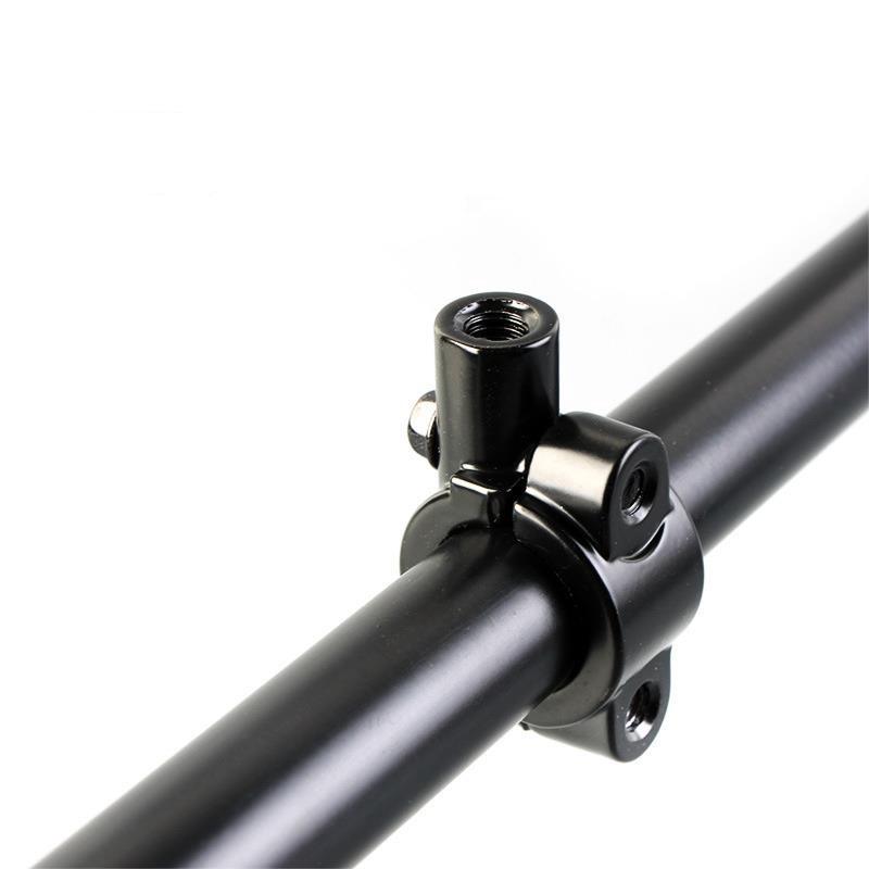 2 Adet 22Mm Gidon 10Mm 8Mm Dişli Üniversal Motosiklet Ayna Montaj Kelepçesi Dikiz Aynası Tutucu Adaptör Siyah Kelepçe Tabanı