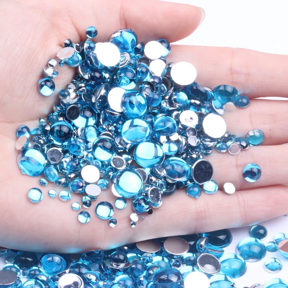 3mm Half Beads Facets Flatback Resin Rhinestones for DIY Jewelry Bags Shoes Phone Case Decorations 10000pcs