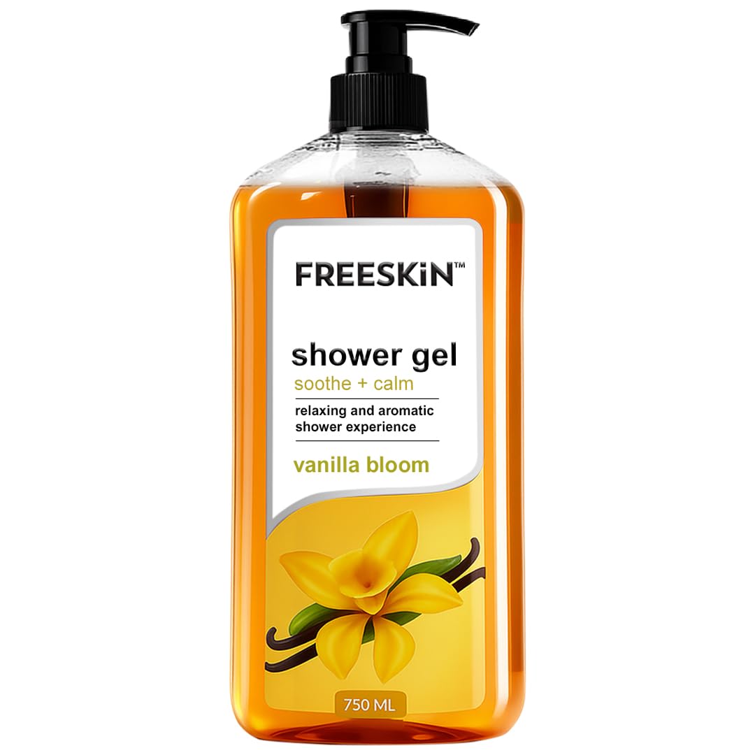 

Freeskin Vanilla Bloom Shower Gel Smooth + Soft | Nourishing & Moisturizing Body Wash with Soothing Vanilla Fragrance | Gentle, Paraben-Free & Cr