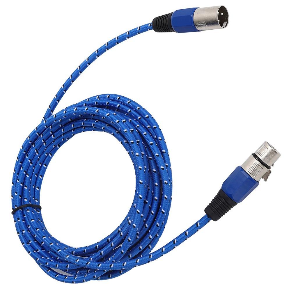 Plug and Play 3 Pin XLR Male to Female Audio Cable Blue Woven XLR Cable  Audio Equipment