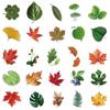 50PCS Leaf PET Transparent Stickers Green Plant Sticker Waterproof for Water Bottle Laptop Scrapbook Skateboard Notebook Journal
