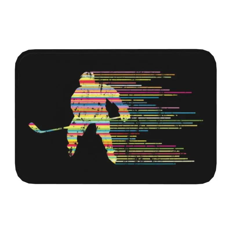 Hockey Door Floor Kitchen Bathroom Mats Anti-Slip Indoor Field Hockey Sticks Doormat Living Room Entrance Rug Carpet Footpad