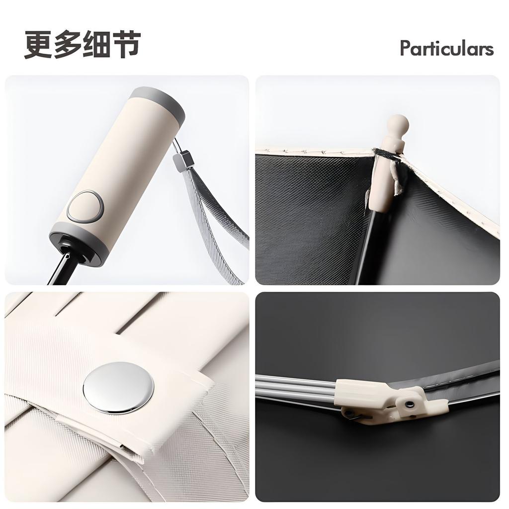 16 Bone Umbrella Weather and Rain Automatic Umbrella Wind Reinforced Parasol Anti-UV Female Sun Umbrella