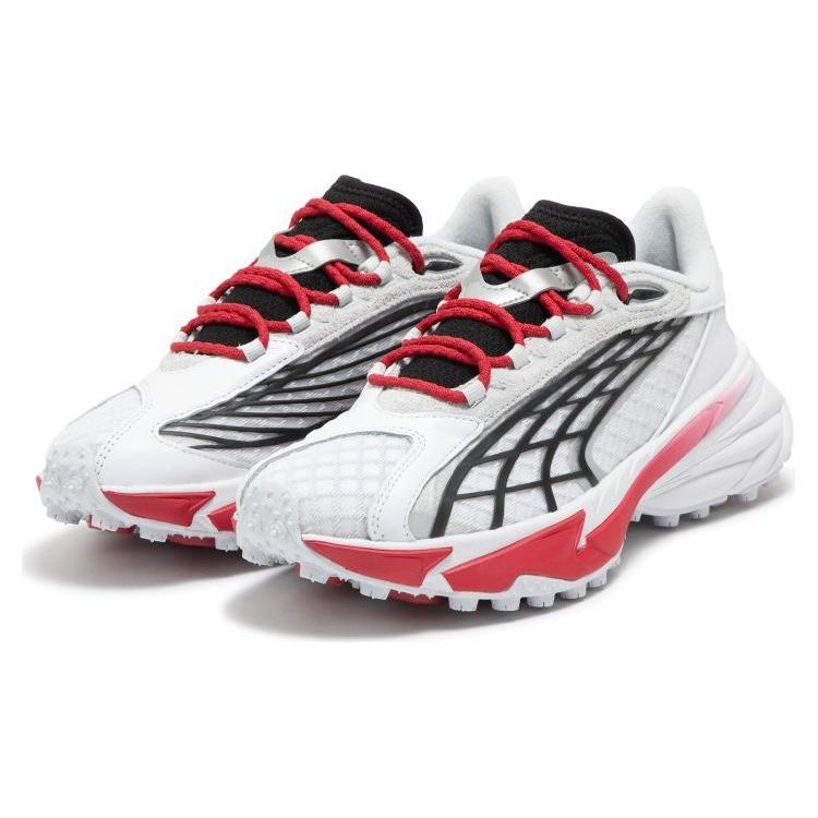 Puma Spirex Motogame Low Top Lifestyle Casual Shoes Women Sneaker White Red Black 397272-01