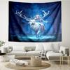 Dark Print Tapestry, Backdrop, Easy Setup, Ideal for Bedroom, Office & Living Room, with Aesthetic Wall Hanging Decor.