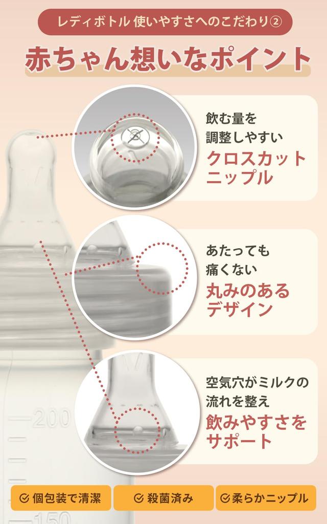 Sterilized Disposable Baby Ready To Ready 4 Bottles Per 200ml Individually with Measuring Marks and Air Ideal for and Emergency Bottles, Use. Bottles,