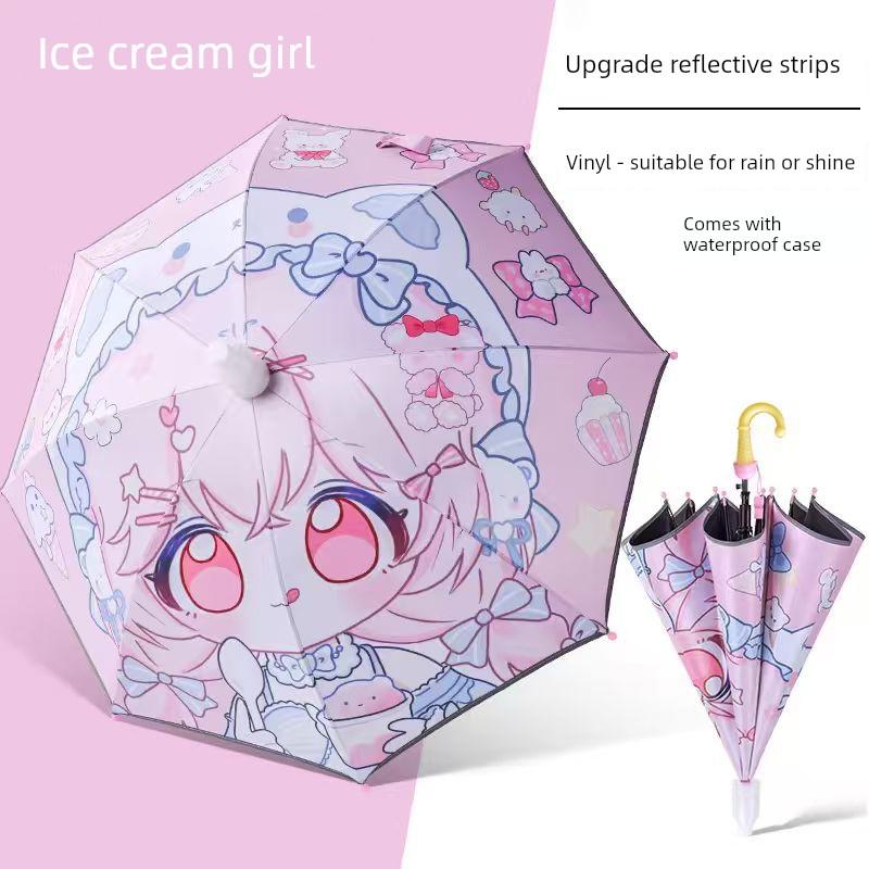 Children's Umbrella Cartoon Design, Dual-Use for Sun and Rain, Suitable for Boys and Girls in Kindergarten and Elementary School, Special for Kids to