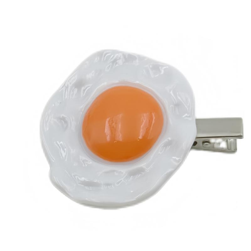 Cute Fried Egg Heart Hair Clip Creative Accessory For Women Girls Party Daily Use