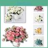 Highquality Artificial Flowers Fake Roses Bunche Bouquet Vibrant No Fading Decorative Arrangement