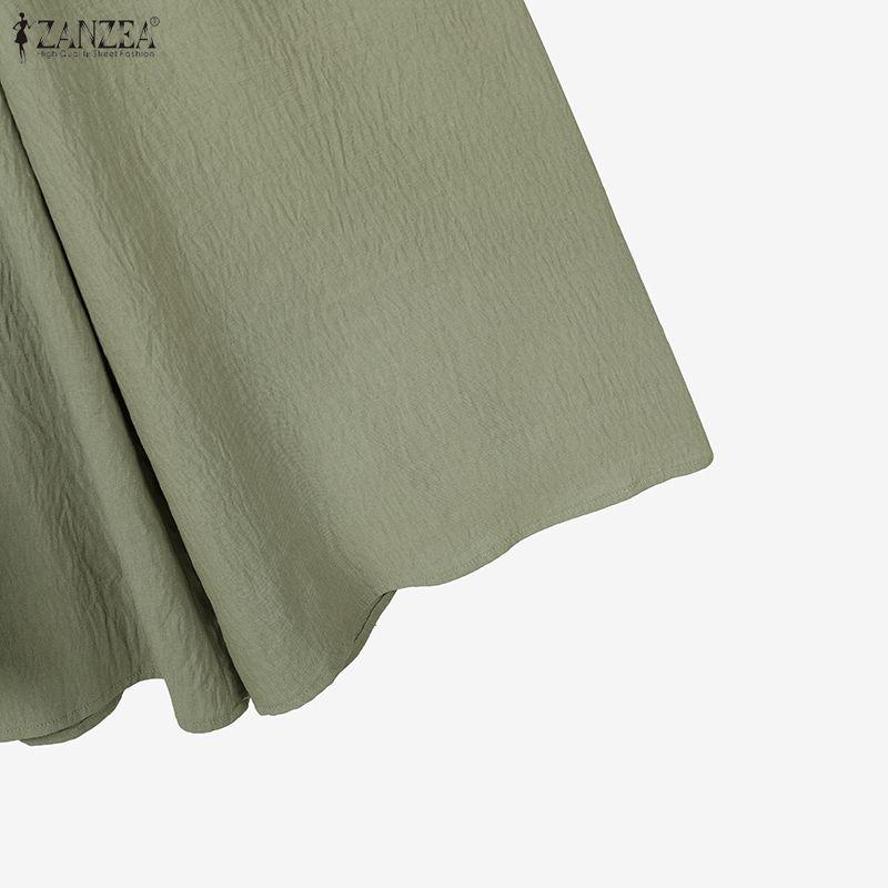 ZANZEA Women Long Cardigan Blouse and Pants Casual Two Piece Suit Sets