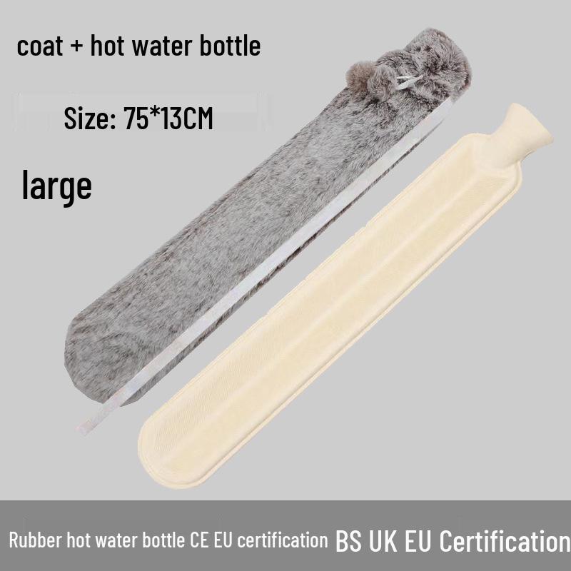 Explosion-Proof Hot Water Bottle: Rubber Design for Stomach and Feet, Long-Lasting Warmth