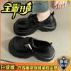 Fashion platform heightening loafers women's 2025 summer new casual British style small leather shoes single shoes Mary Jane shoes