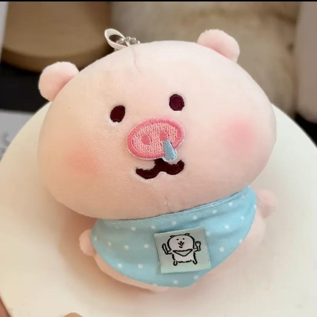 Süßer Nagano Witzbär Fettes Schwein Plüsch Schlüsselanhänger Pummelig Rund Stofftier Tasche Anhänger Lustiger Ausdruck Geschenk Für Mädchen Fans