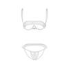 Erotic Lace Underwire Push-Up Lingerie Set with Open Crotch