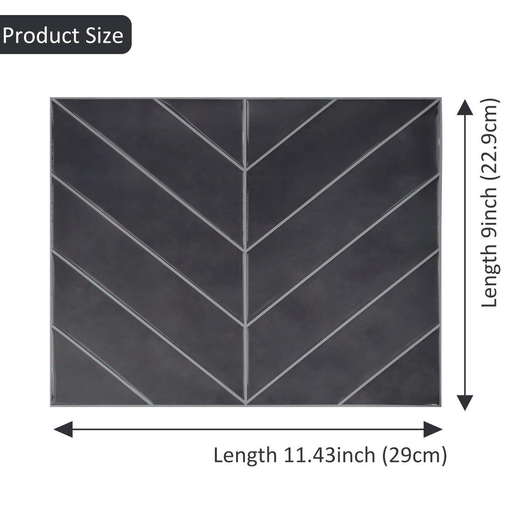 V-Shaped Waterproof Oil-Proof Self-Adhesive Decorative Wall Sticker for Home Beautification