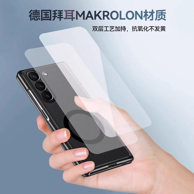 Applicable To Samsung Zfold1 Mobile Phone Case Magnetic Suction Zfold1 Folding All-inclusive W11 Transparent Anti-drop W11 Ultra-thin Matte