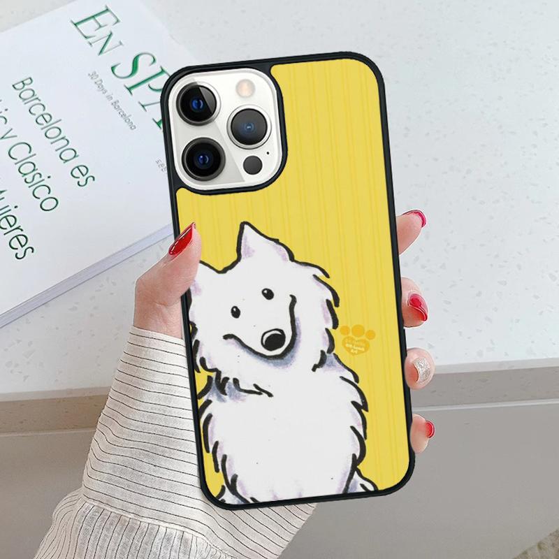 Cartoon Samoyed Dog Phone Case cover For iPhone 17 Air 15 16 16e 14 13 Pro Max Coque 12 11 Pro Max For Apple PLUS fundas