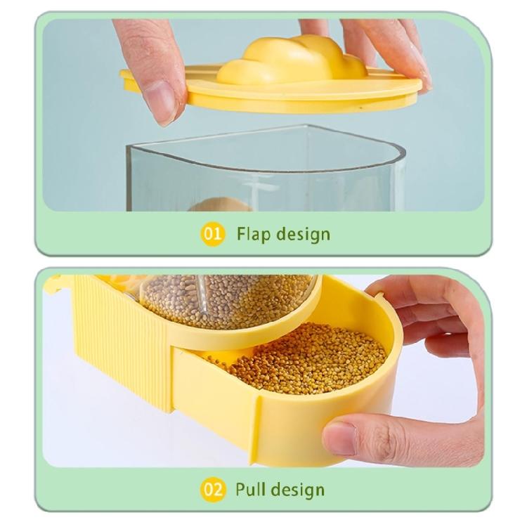 Plastic Parrots Food Holder Automatic Bird Feeder Hanging food Dispenser for Bird Cage Minimizing Waste for Small Birds
