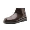 Fashion New Retro Men's Zipper Ankle Boots For Autumn And Winter Classic  And Durable  Flat Boots  Comfortable Side Zipper Walking Boots