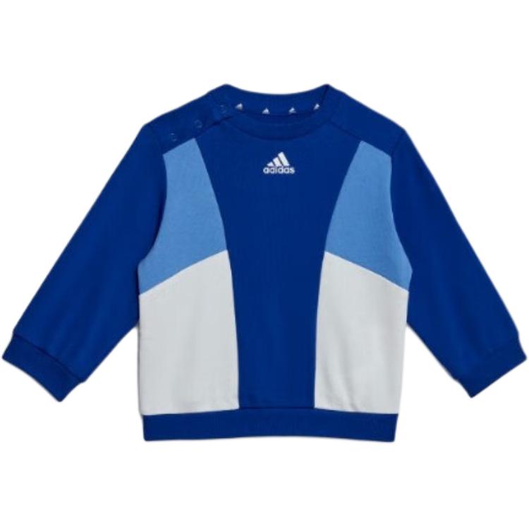 

Adidas Casual Sports Set Color Block Long Sleeve Round Neck Baby sets Blue HR5877 68