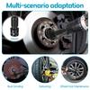 Wheel Hub Cleaning Kit Wheel Stud Cleaner Brake Hub Cleaning Tool with 5 Head Grinding Maintenance Cleaner Kit for Nuts, Car