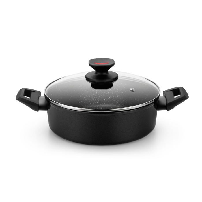Casserole - MONIX - M810528 - Diamètre 28cm - Revêtement inox - Poignée fixe