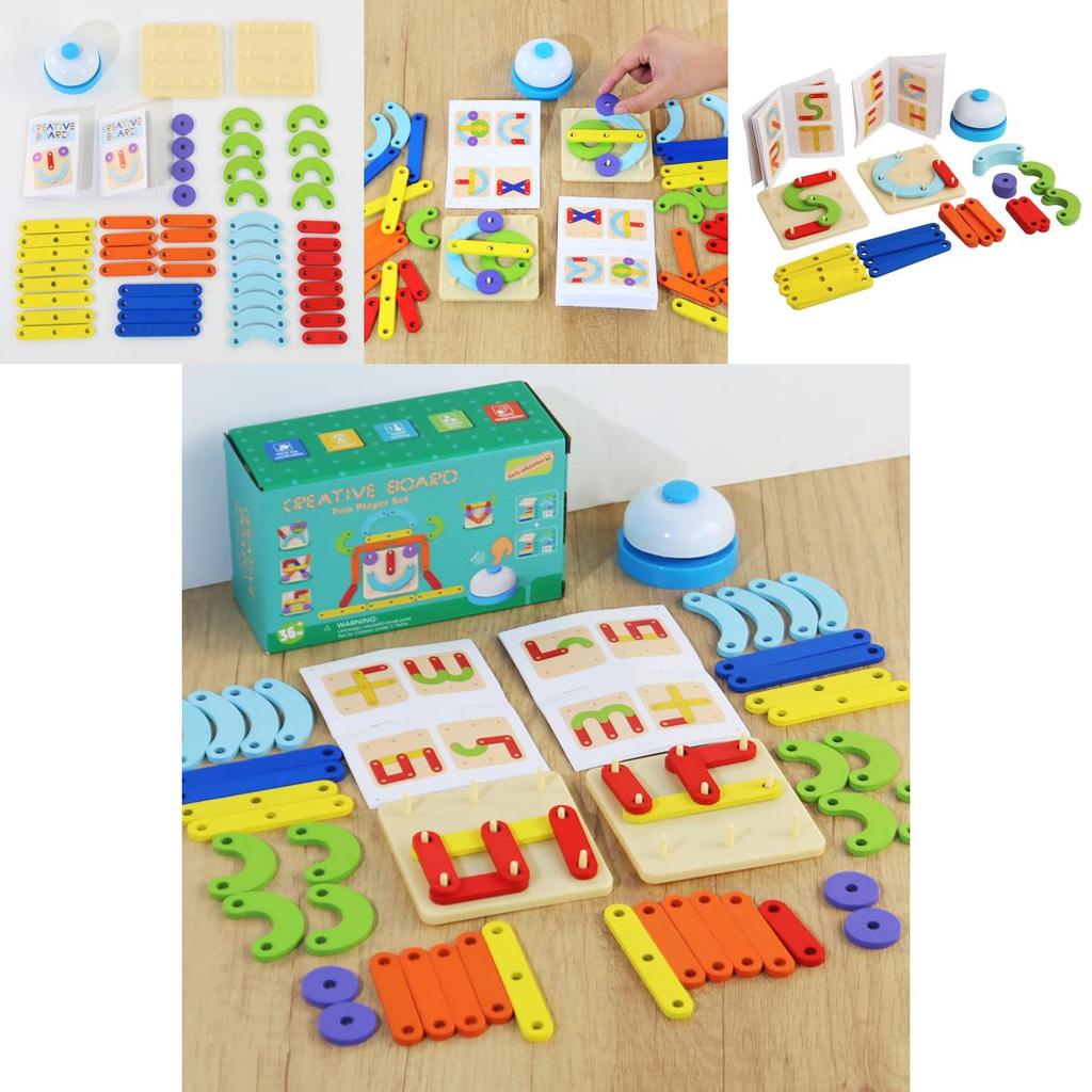 Wooden Puzzle Battle Board With Color Recognition For Kids Learning And Cognitive Development