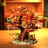 Non-Toxic Moc Autumn Treehouse Architecture Style Castle House Micro Building Block Brick For Kid Gift Children Construction Toys