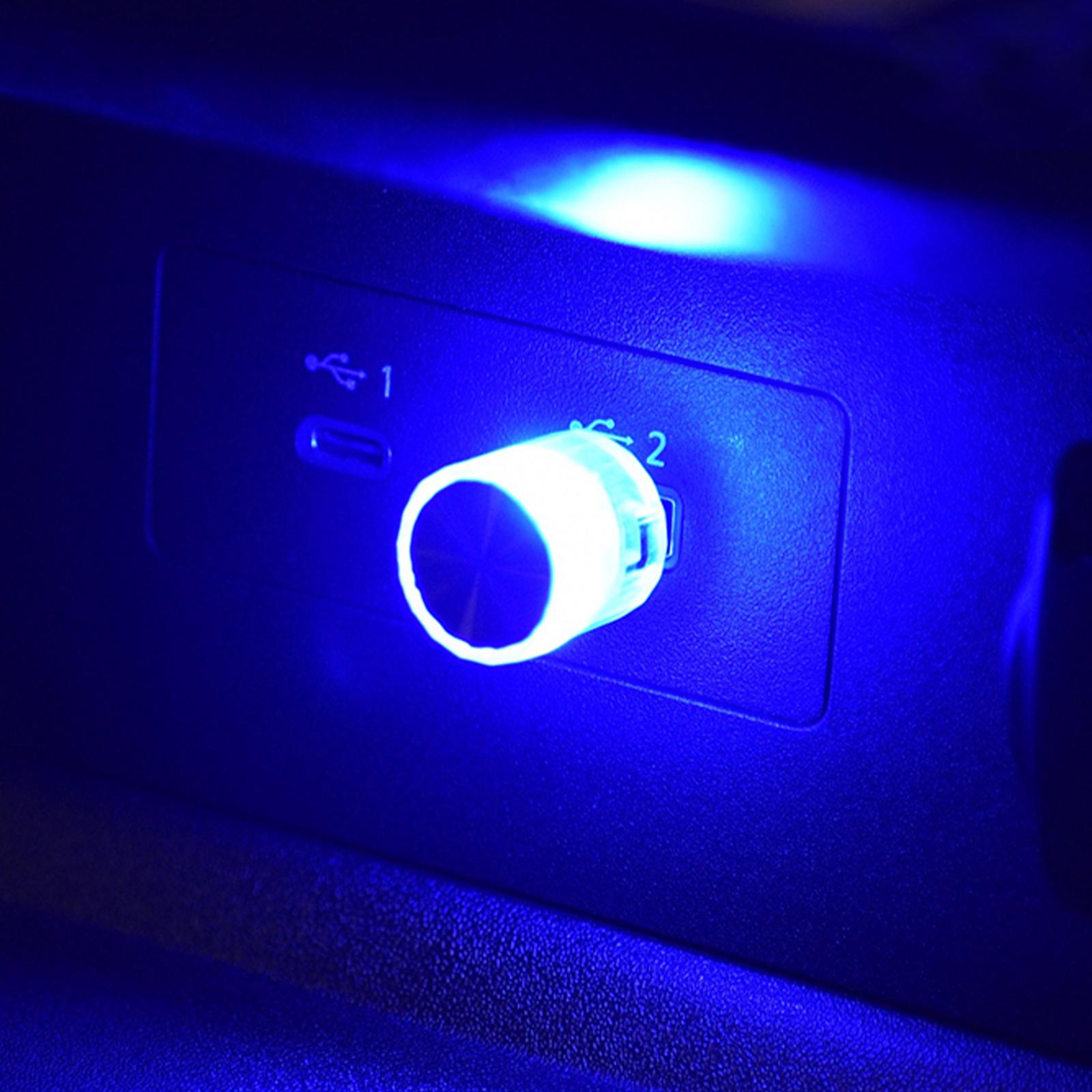 

Мини-USB светодиодные атмосферные огни, декоративная лампа для вечеринки, моделирование окружающей среды, автомобильная портативная Plug Play, автоинтер... синий