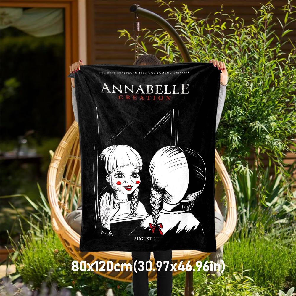 

1PC Annabelle Creation Outdoor Flannel Blanket Soft Plush Decor for Picnics, camping,Bedroom, Playroom, Office1150A 80x120cm(31x47inch)