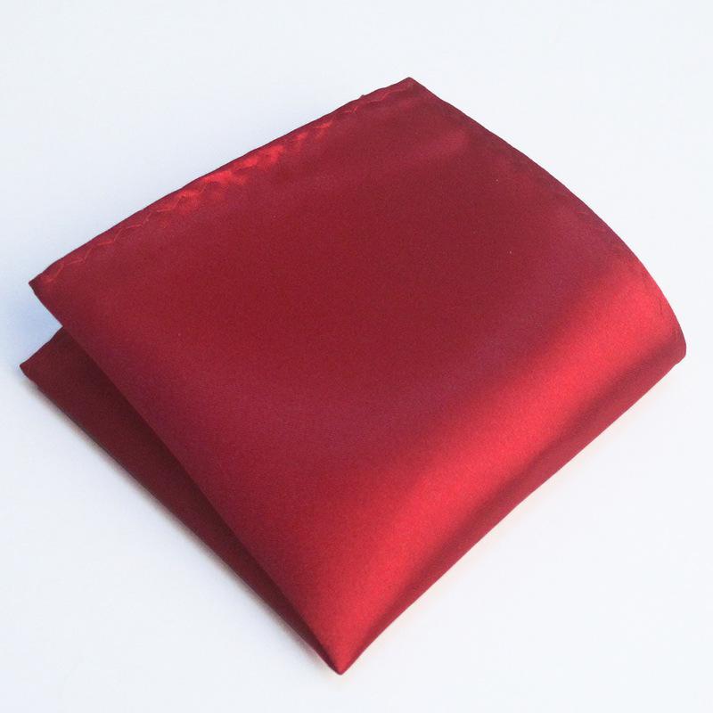Men's Solid Color Pocket Square for Suits - Multi-color Wedding & Business Accessory Scarf