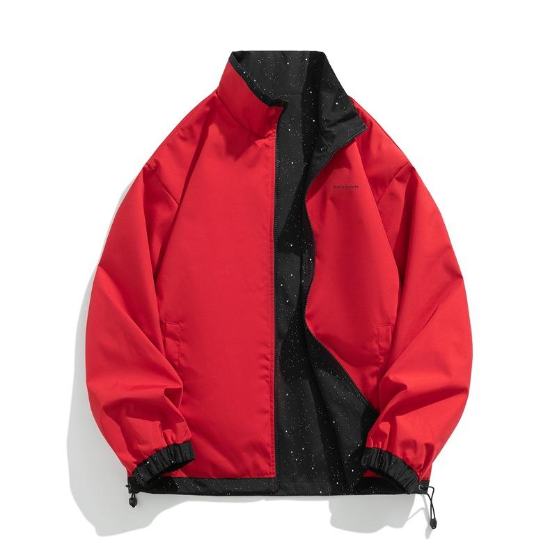 Jacket, cargo jacket, spring and autumn new fashion, handsome couple, reversible stand-up collar, loose jacket, versatile casual