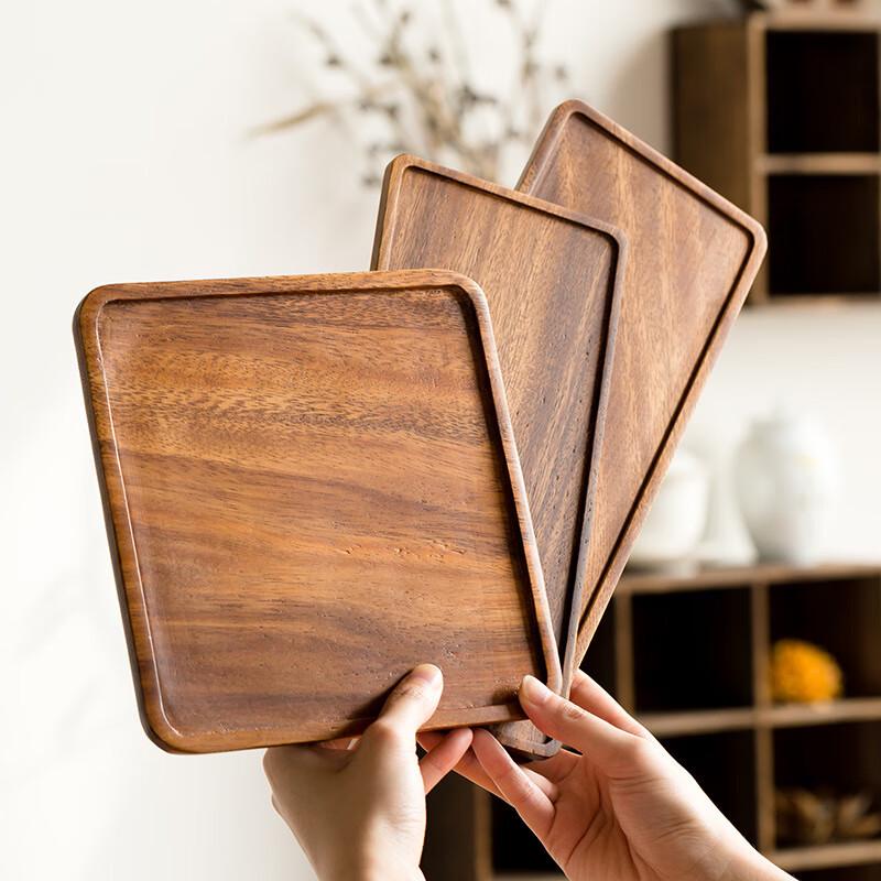 Yuyi Angel Square Walnut Wood Serving Tray