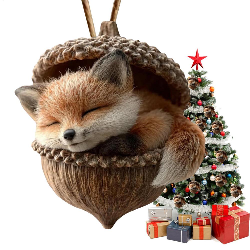 Animal Ornaments 3D Funny Cute Pendant Christmas Tree Decor For Indoor Outdoor Living Room Wall Door Mantel Fireplace Farmhouse