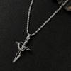 Stylish Cross Pendant Necklace With Titanium Steel Chain For Trendy Men's Fashion