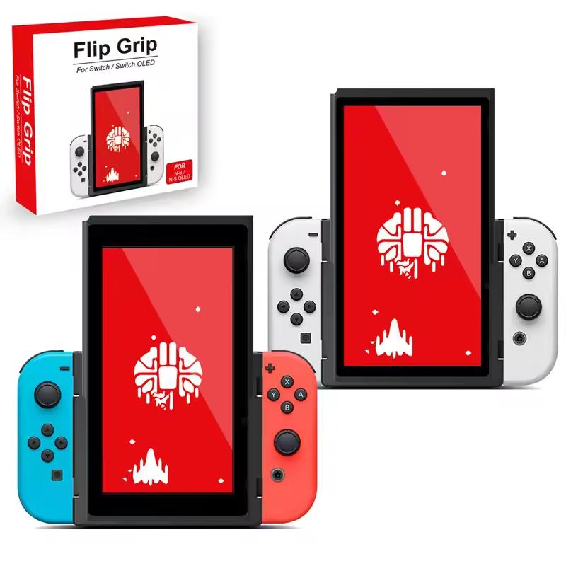 

Вертикальний тримач-рукоятка Flip для портативної ігрової консолі NS Switch/OLED, контролер, геймпад для аксесуарів NS Switch чорний