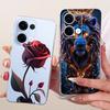 Transparent For Oppo Reno13 Case CPH2689 Cute Cat Fashion Butterfly Funny Painted Casing For Oppo Reno 13 PKM110 Cover