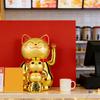 Lucky Cats Waving Arm Set Lovely Chinese Cats Solars Fortune Cats Statue Decorations for Front Desks,Business Openings