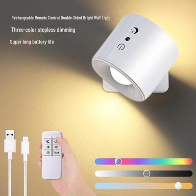Rechargeable Magnetic Wall Light with Remote - Bedside LED Lamp for Bedroom, Hallway, or Aisle