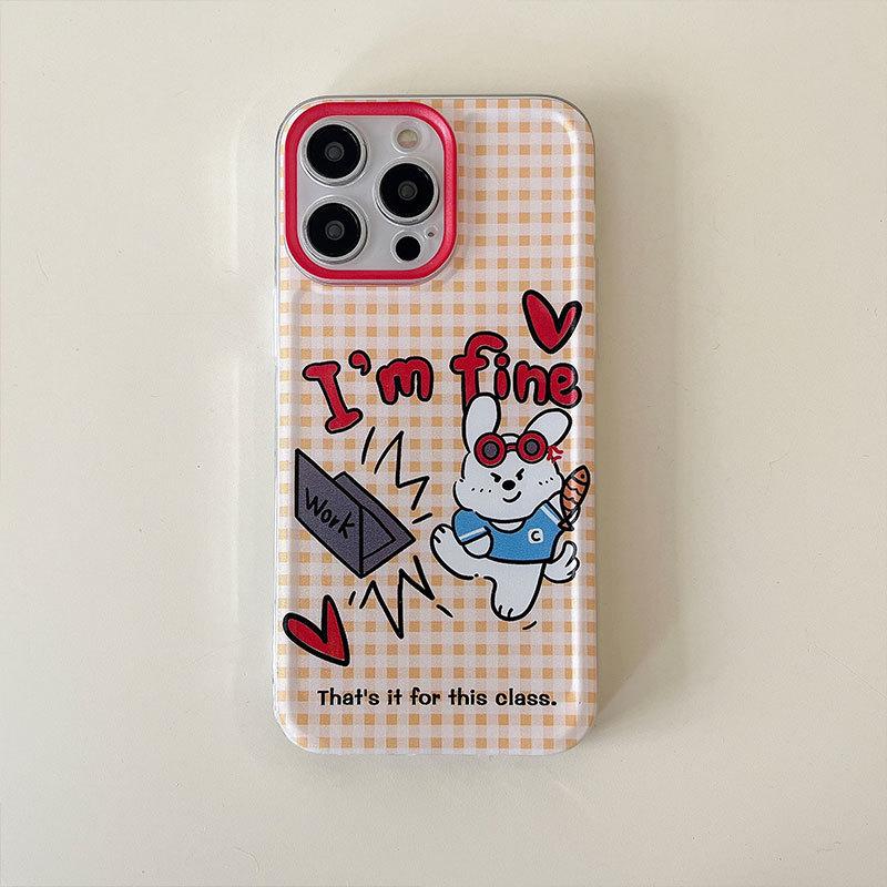 

New Cute Funny Rabbit Phone Case Suitable for Iphone16promax Personality Apple 15 Drop Protection Case Apple 16PLUS